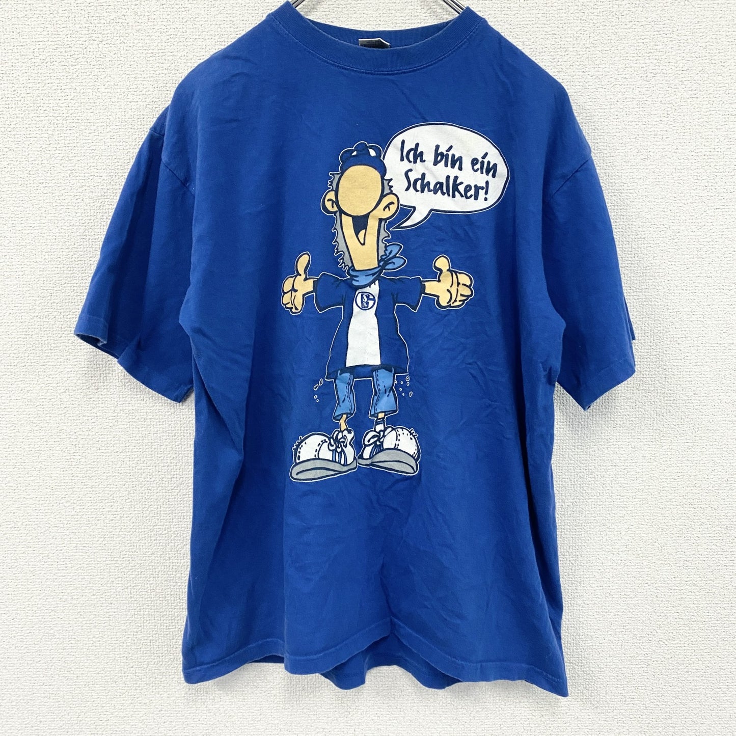 90s～　JERZEES　ジャージーズ　半袖Tシャツ　ユーロメイド　ヴィンテージ　青　ブルー　Sサイズ