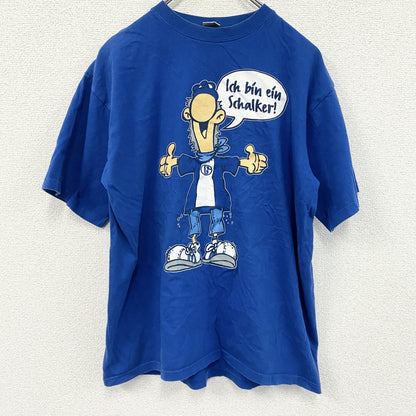 90s～　JERZEES　ジャージーズ　半袖Tシャツ　ユーロメイド　ヴィンテージ　青　ブルー　Sサイズ