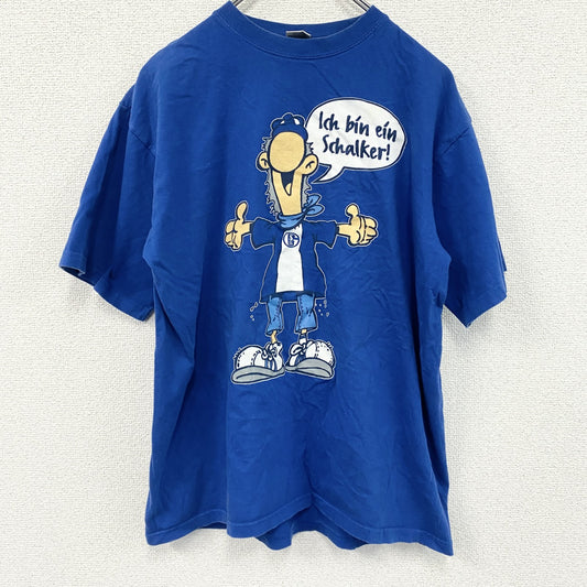 90s～　JERZEES　ジャージーズ　半袖Tシャツ　ユーロメイド　ヴィンテージ　青　ブルー　Sサイズ