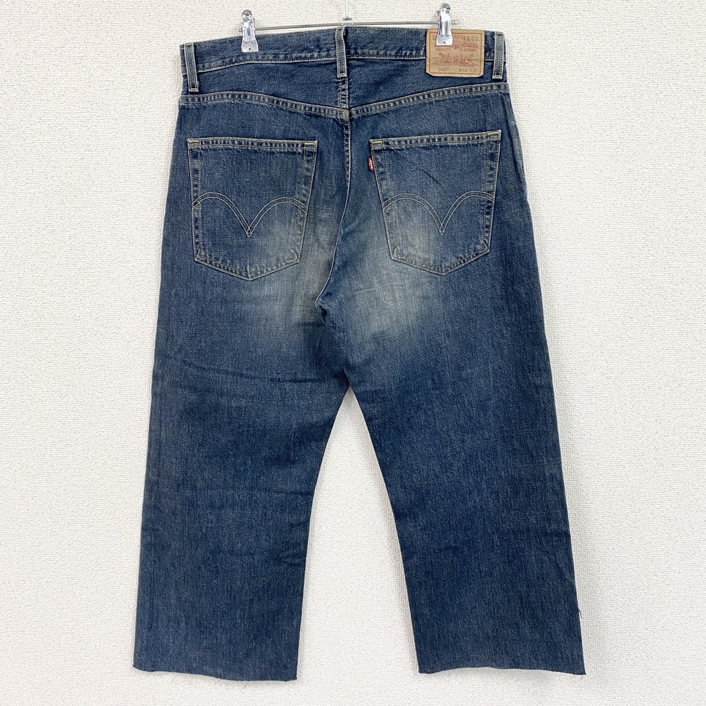 LEVI’S　リーバイス　569　ルーズストレートデニムパンツ　カットオフ　インディゴ　W34サイズ