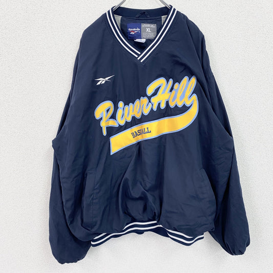 90s　Reebok　リーボック　プルオーバージャケット　ヴィンテージ　紺　ネイビー　XLサイズ