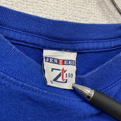 90s～　JERZEES　ジャージーズ　半袖Tシャツ　ユーロメイド　ヴィンテージ　青　ブルー　Sサイズ