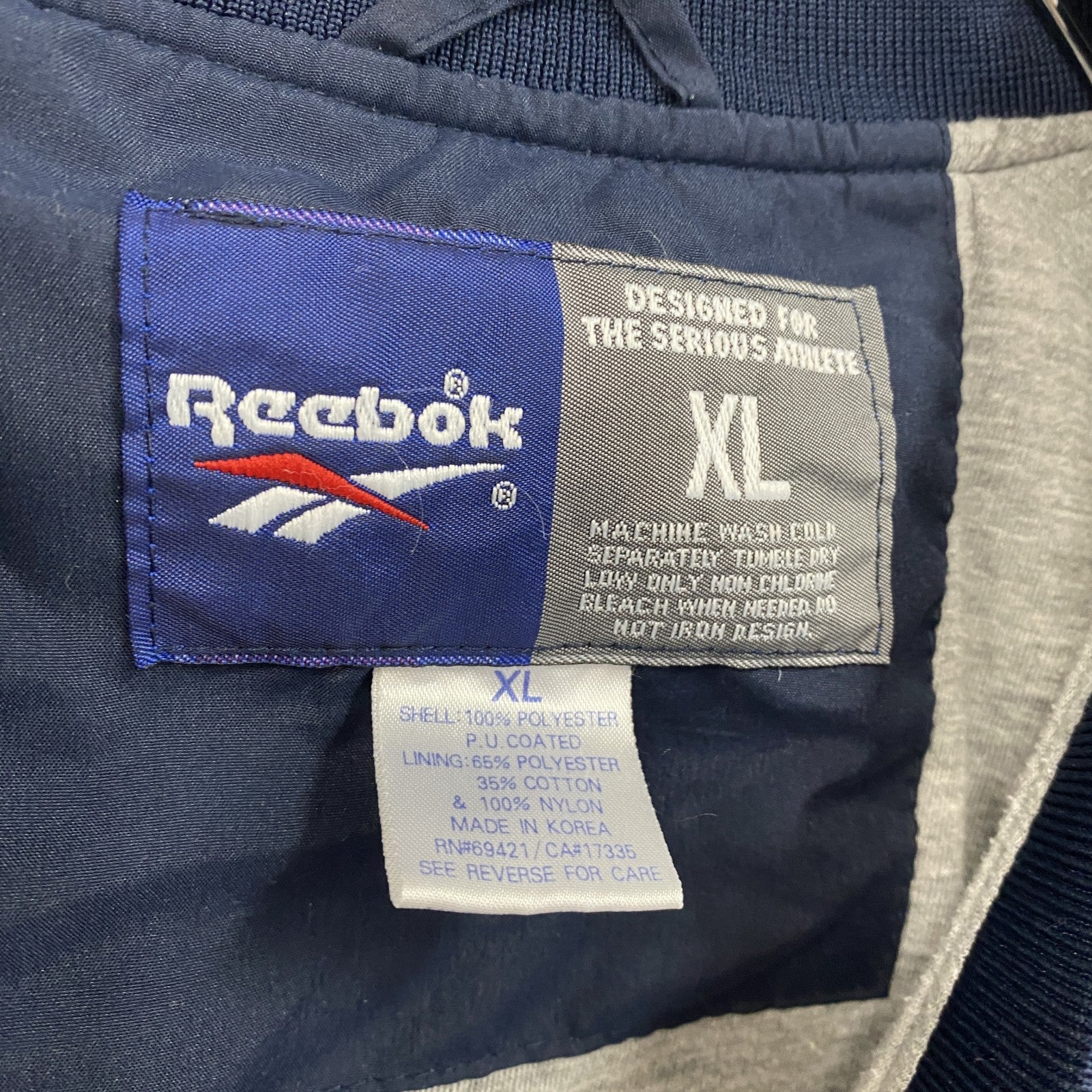 90s　Reebok　リーボック　プルオーバージャケット　ヴィンテージ　紺　ネイビー　XLサイズ