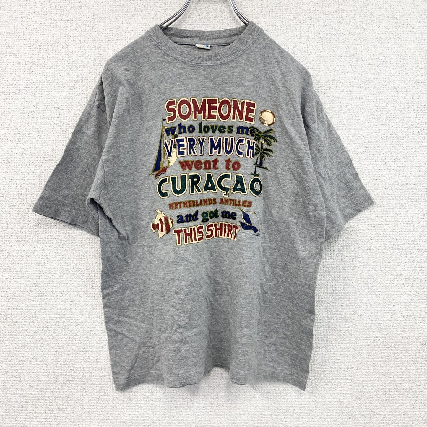 BEST T’s　半袖プリントTシャツ　灰色　グレー