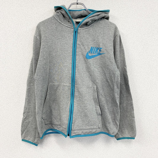 NIKE　ナイキ　フルジップスウェットパーカー/フーディー　スウッシュ　灰色　グレー　Lサイズ