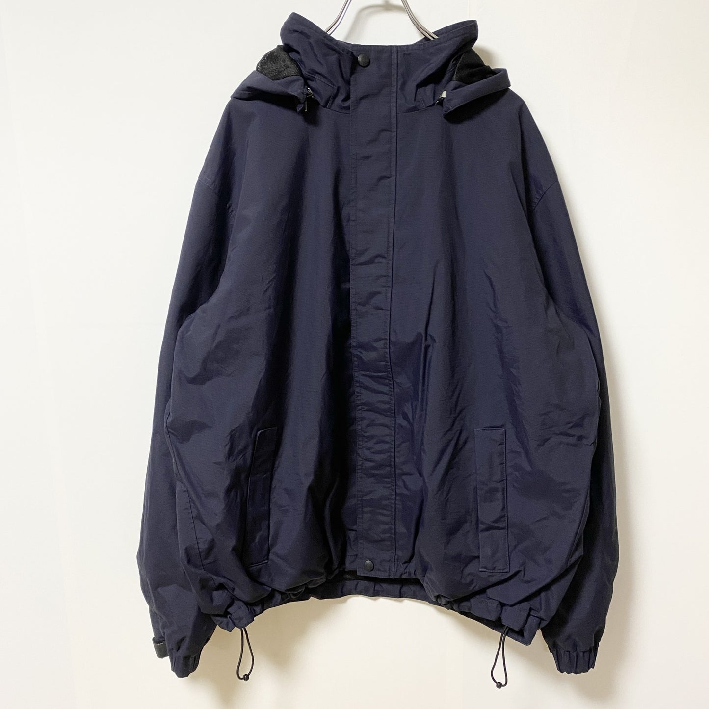 古着 used　Eddie Bauer エディーバウアー　長袖マウンテンジャケット　ナイロン　ブルゾン　ネイビー　XLサイズ