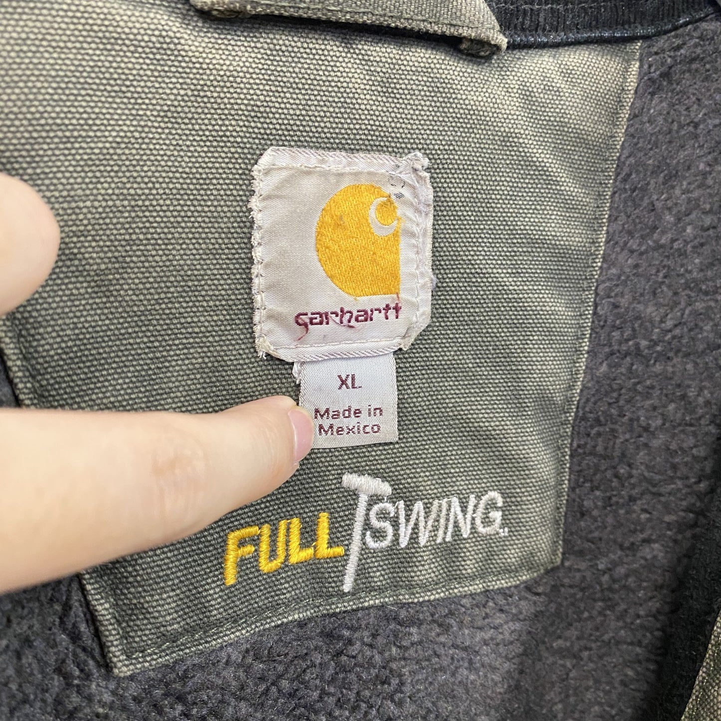Carhartt　カーハート　フルスイングアームストロングジャケット　ダックワークジャケットカーキ　XLサイズ