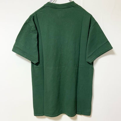 古着 used　JERZEES ジャージーズ　半袖プリントTシャツ　グリーン　緑　アメフト　ブレットファーヴ　レトロ　Mサイズ