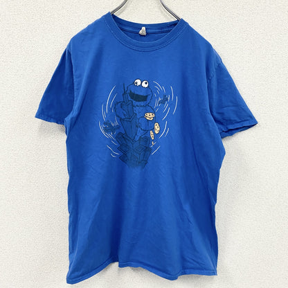 GILDAN　Cookie Monster　クッキーモンスター　半袖Tシャツ　ユーロ　青　ブルー　Lサイズ
