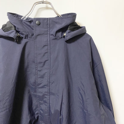 古着 used　Eddie Bauer エディーバウアー　長袖マウンテンジャケット　ナイロン　ブルゾン　ネイビー　XLサイズ