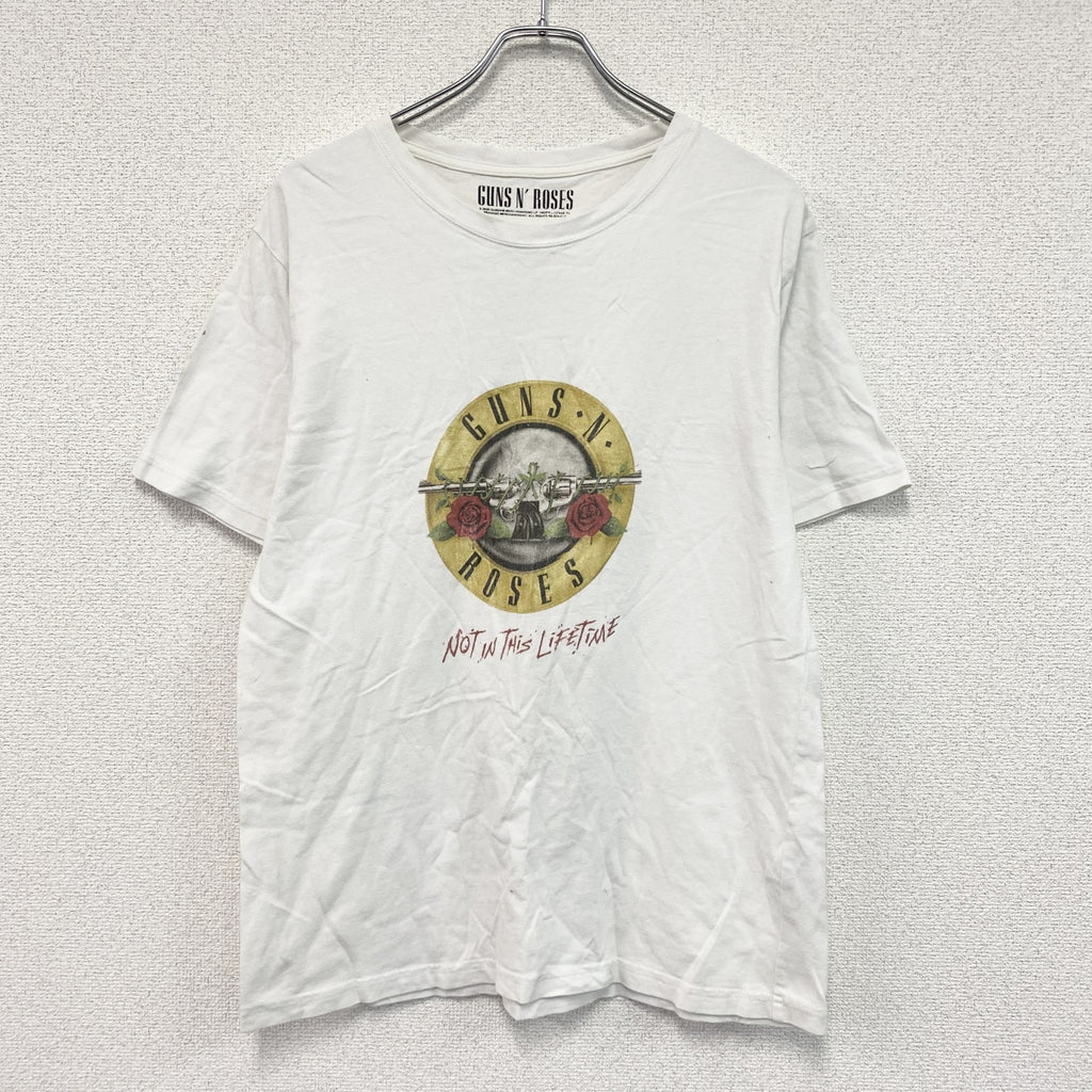 BAYFLOW　ベイフロー　Guns N' Roses　ガンズアンドローゼズ　半袖プリントTシャツ　バンドT　白　ホワイト　3サイズ