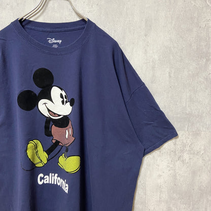 古着 used　Disney　ディズニー　半袖プリントデザインTシャツ　ミッキーマウス　カリフォルニア　XXXLサイズ