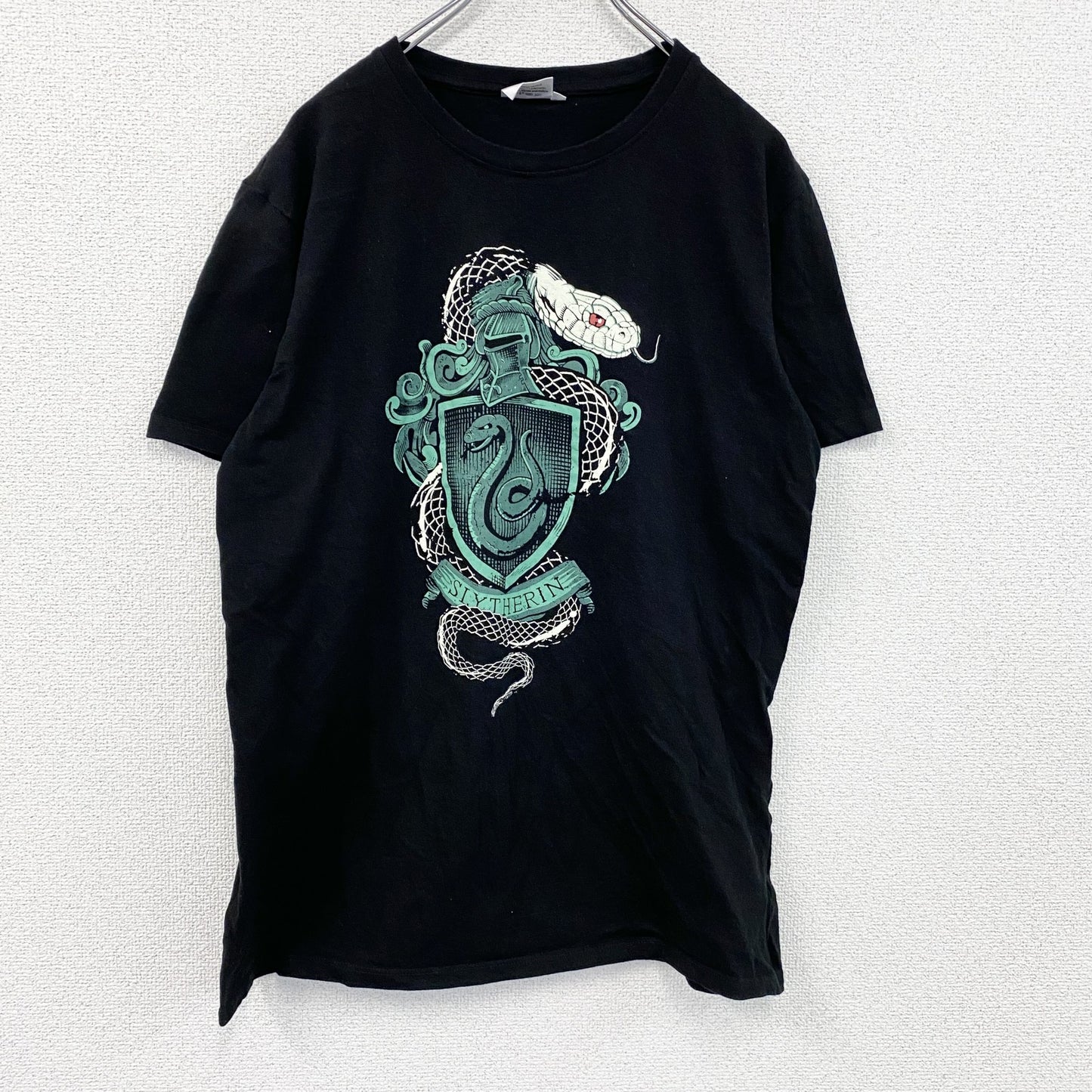 Harry Potter　ハリーポッター　スリザリン　半袖プリントTシャツ　黒　ブラック　XLサイズ