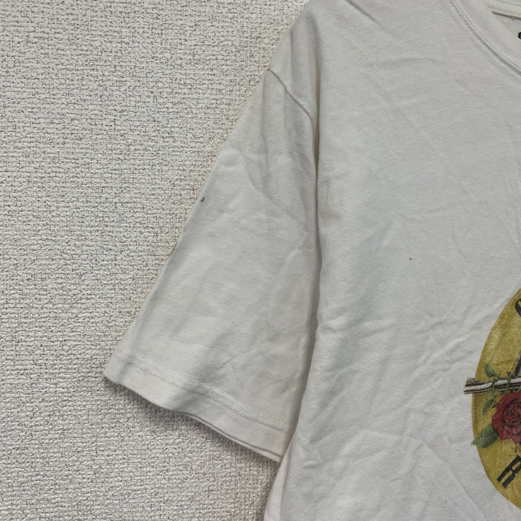 BAYFLOW　ベイフロー　Guns N' Roses　ガンズアンドローゼズ　半袖プリントTシャツ　バンドT　白　ホワイト　3サイズ
