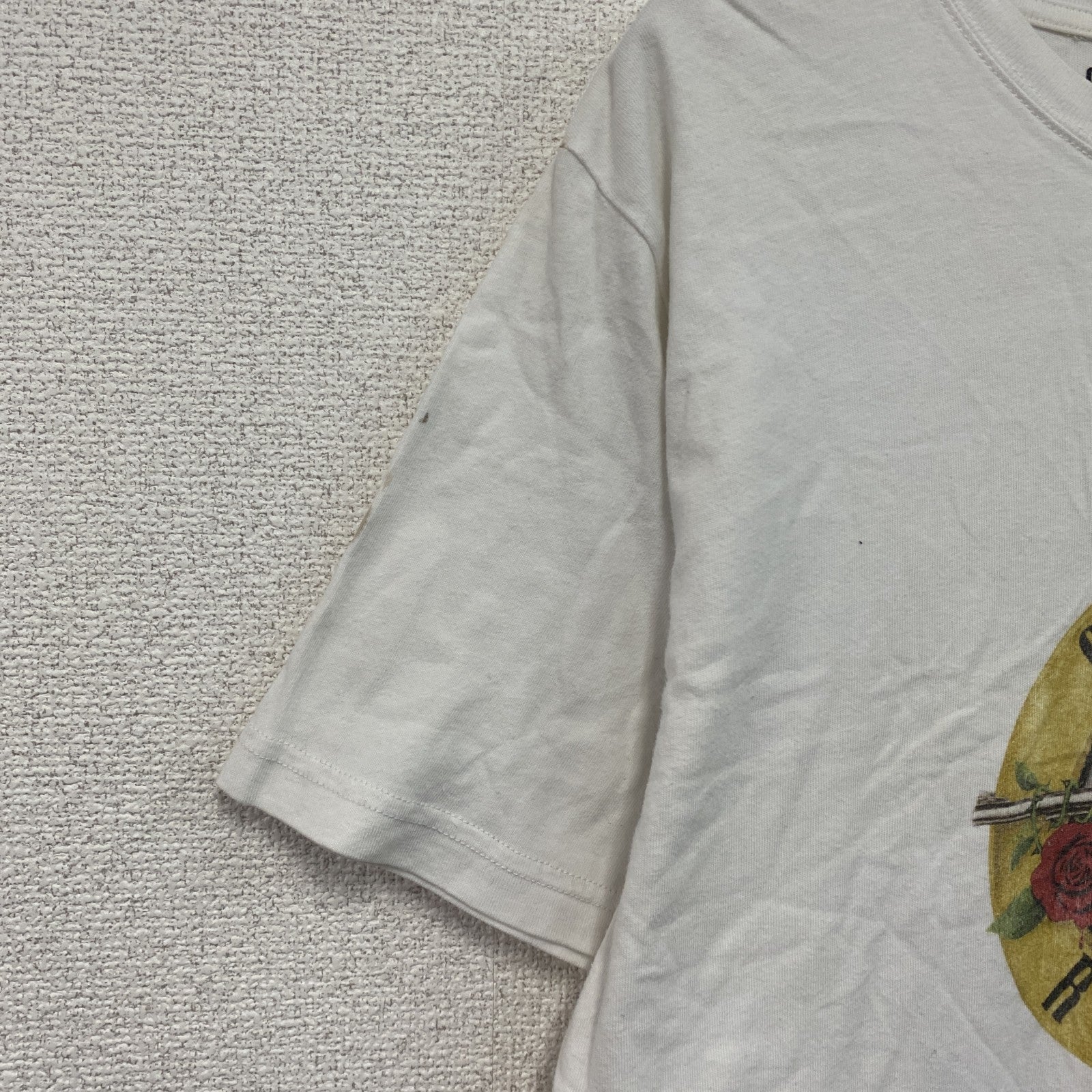BAYFLOW　ベイフロー　Guns N' Roses　ガンズアンドローゼズ　半袖プリントTシャツ　バンドT　白　ホワイト　3サイズ