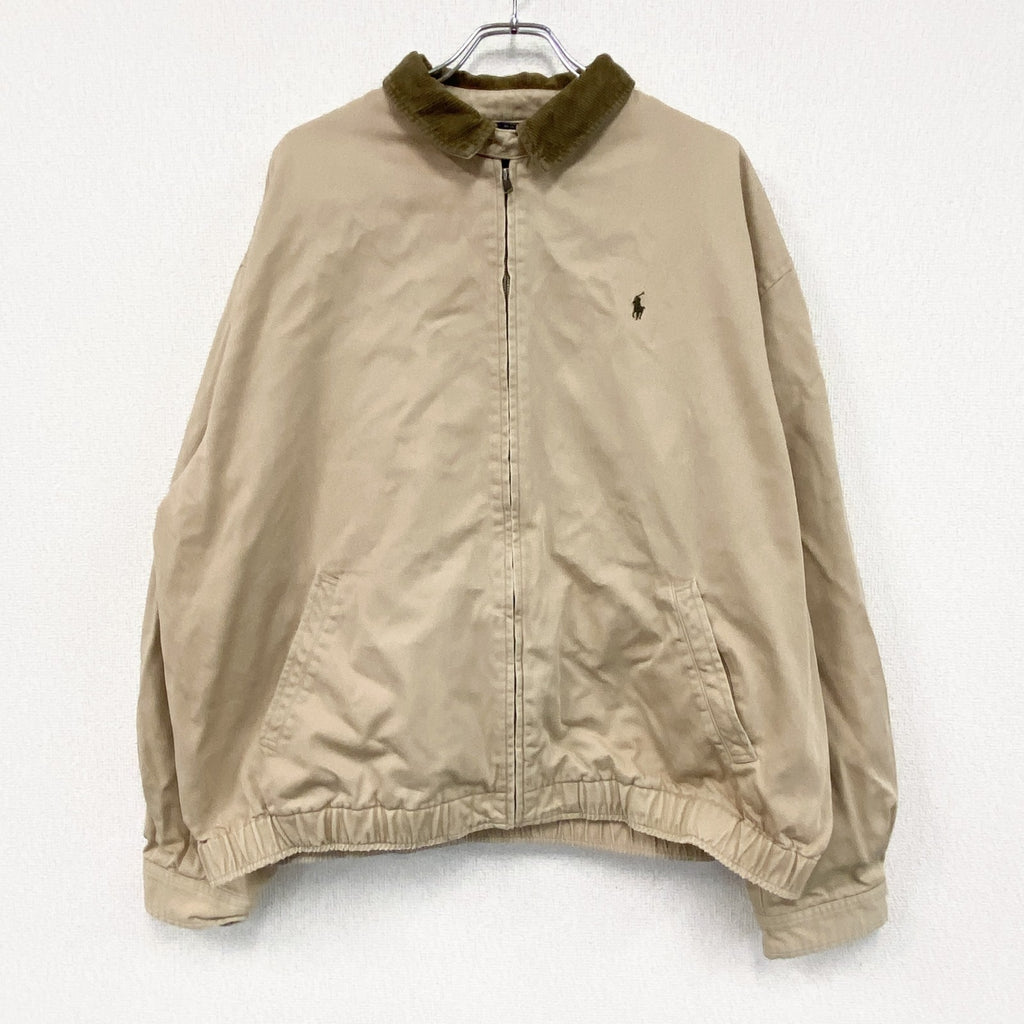 90s　Polo by Ralph Lauren　ポロラルフローレン　ブルゾン/スイングトップ　ベージュ　XXLサイズ