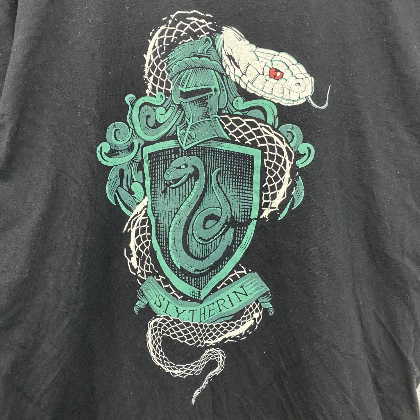 Harry Potter　ハリーポッター　スリザリン　半袖プリントTシャツ　黒　ブラック　XLサイズ