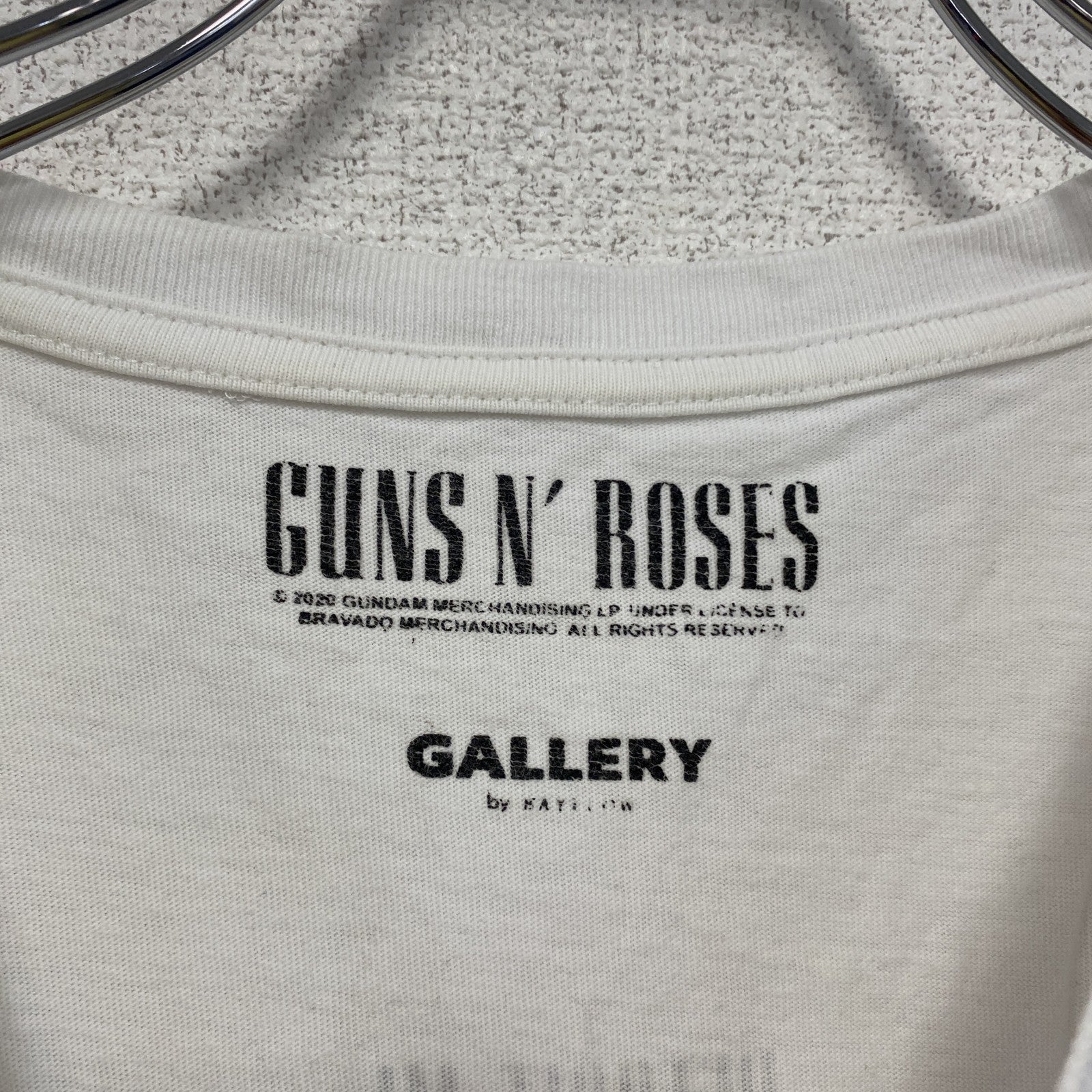 BAYFLOW　ベイフロー　Guns N' Roses　ガンズアンドローゼズ　半袖プリントTシャツ　バンドT　白　ホワイト　3サイズ