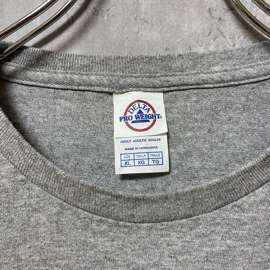 古着 used　DELTA　NFL　SUPER BOWL　半袖プリントデザインTシャツ　グレー　アトランタ　アメフト　XLサイズ