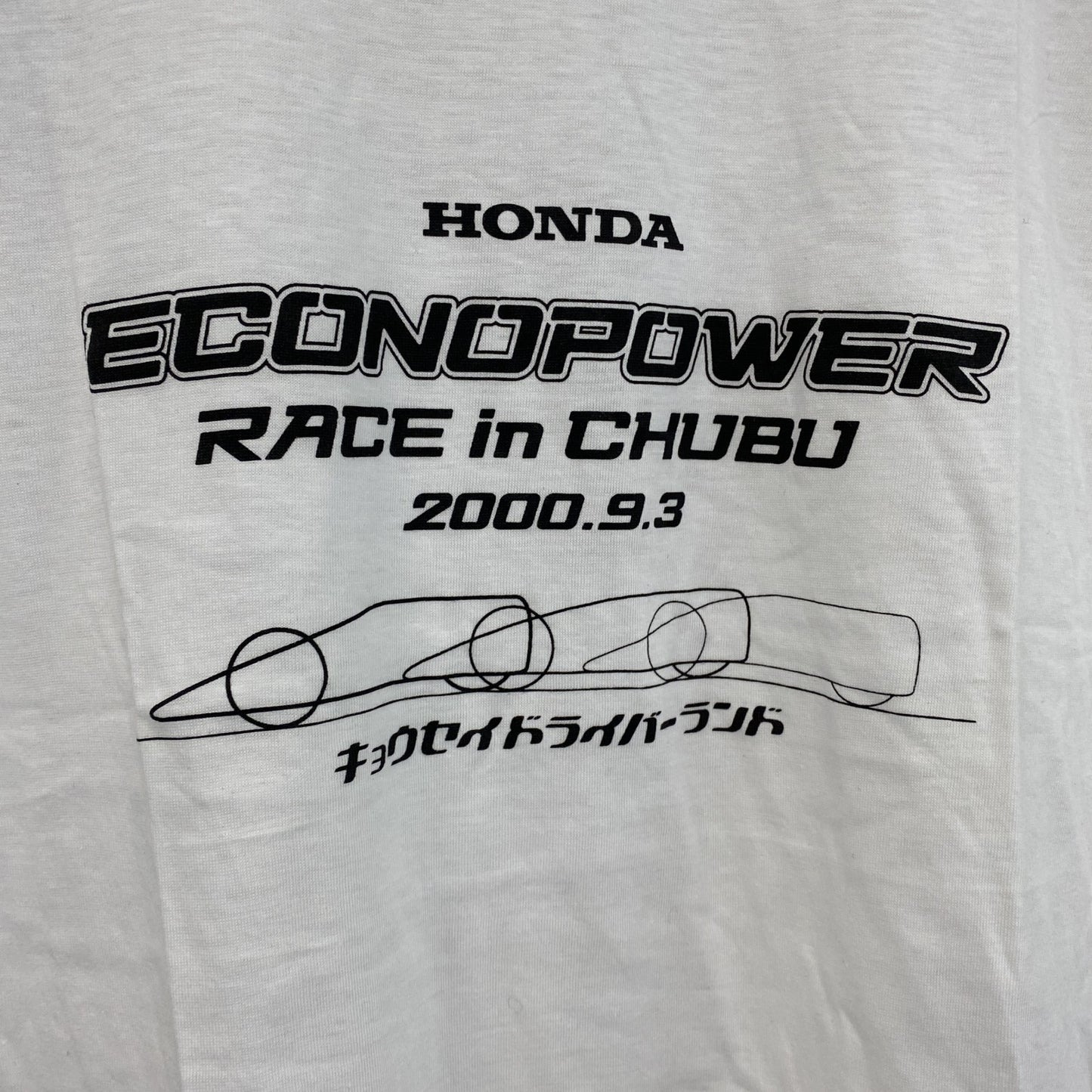 00s　HONDA　ホンダ　半袖Tシャツ　レース　企業ロゴ　ヴィンテージ　白　ホワイト　LLサイズ