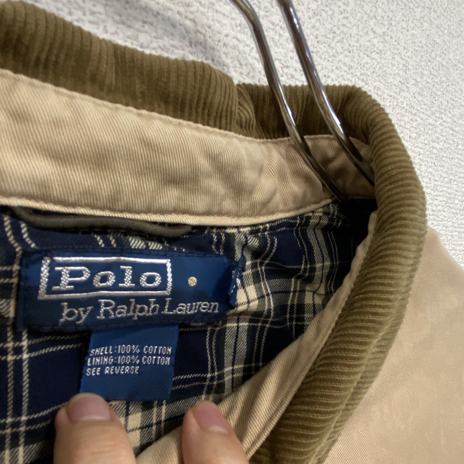 90s　Polo by Ralph Lauren　ポロラルフローレン　ブルゾン/スイングトップ　ベージュ　XXLサイズ
