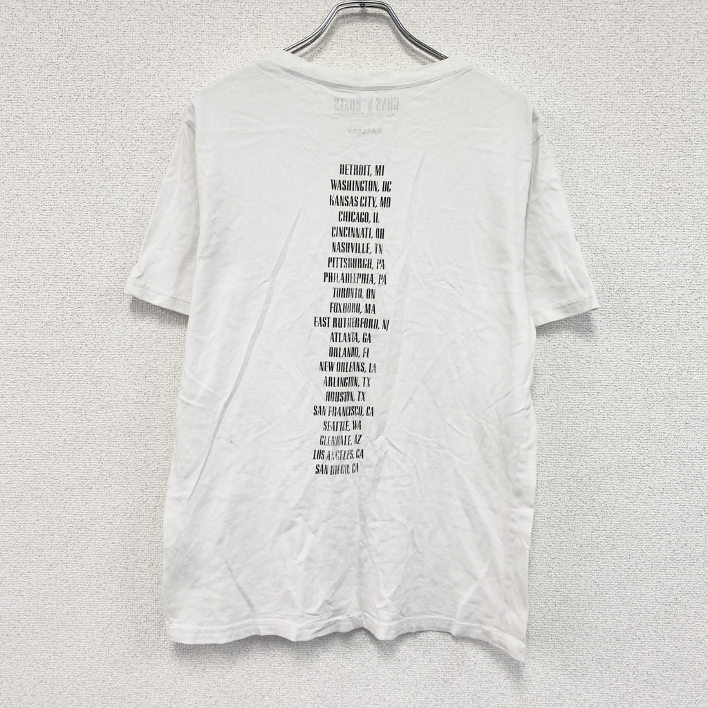 BAYFLOW　ベイフロー　Guns N' Roses　ガンズアンドローゼズ　半袖プリントTシャツ　バンドT　白　ホワイト　3サイズ