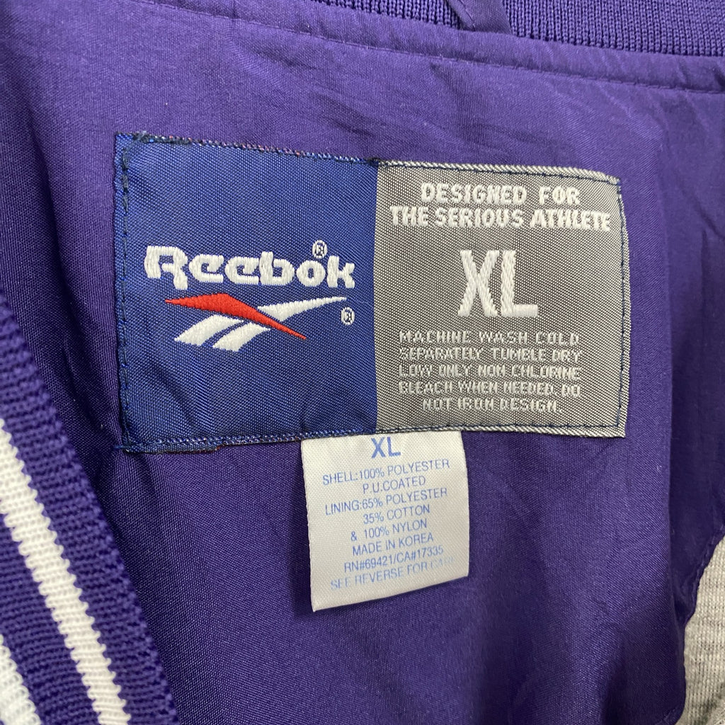 90s　Reebok　リーボック　プルオーバージャケット　ヴィンテージ　紫　パープル　XLサイズ