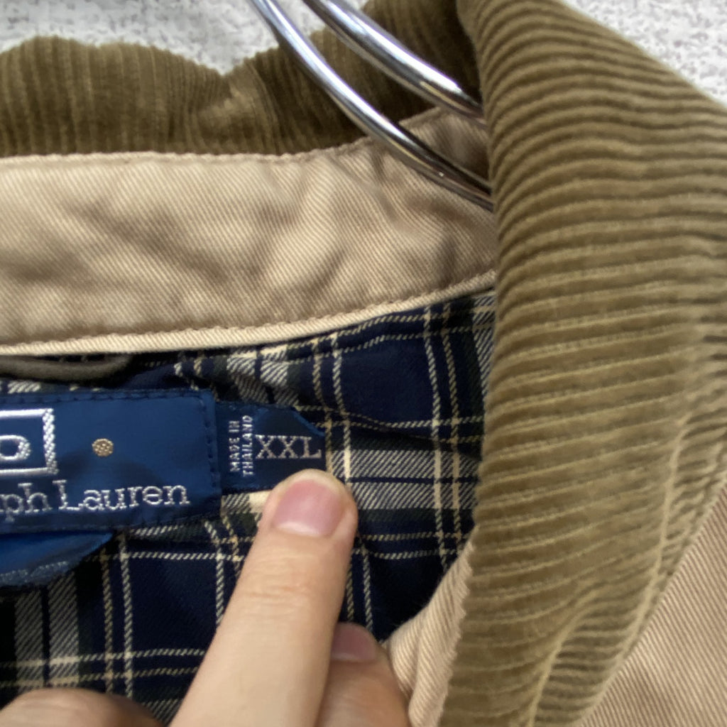 90s　Polo by Ralph Lauren　ポロラルフローレン　ブルゾン/スイングトップ　ベージュ　XXLサイズ