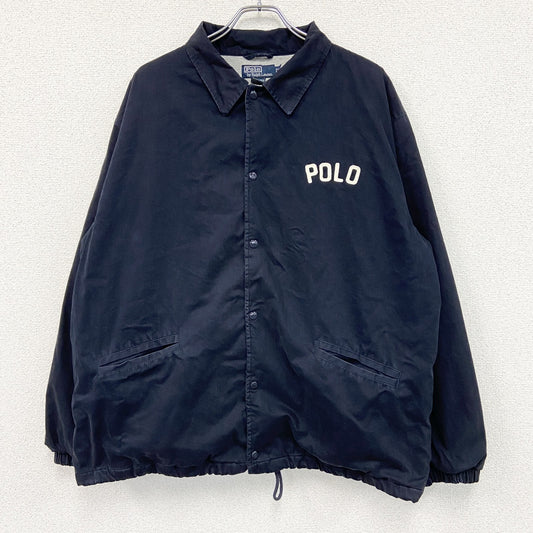 90s　Polo by Ralph Lauren　ポロラルフローレン　コーチジャケット　紺　ネイビー　XLサイズ
