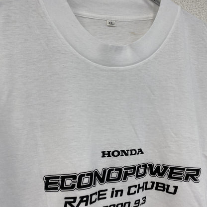00s　HONDA　ホンダ　半袖Tシャツ　レース　企業ロゴ　ヴィンテージ　白　ホワイト　LLサイズ