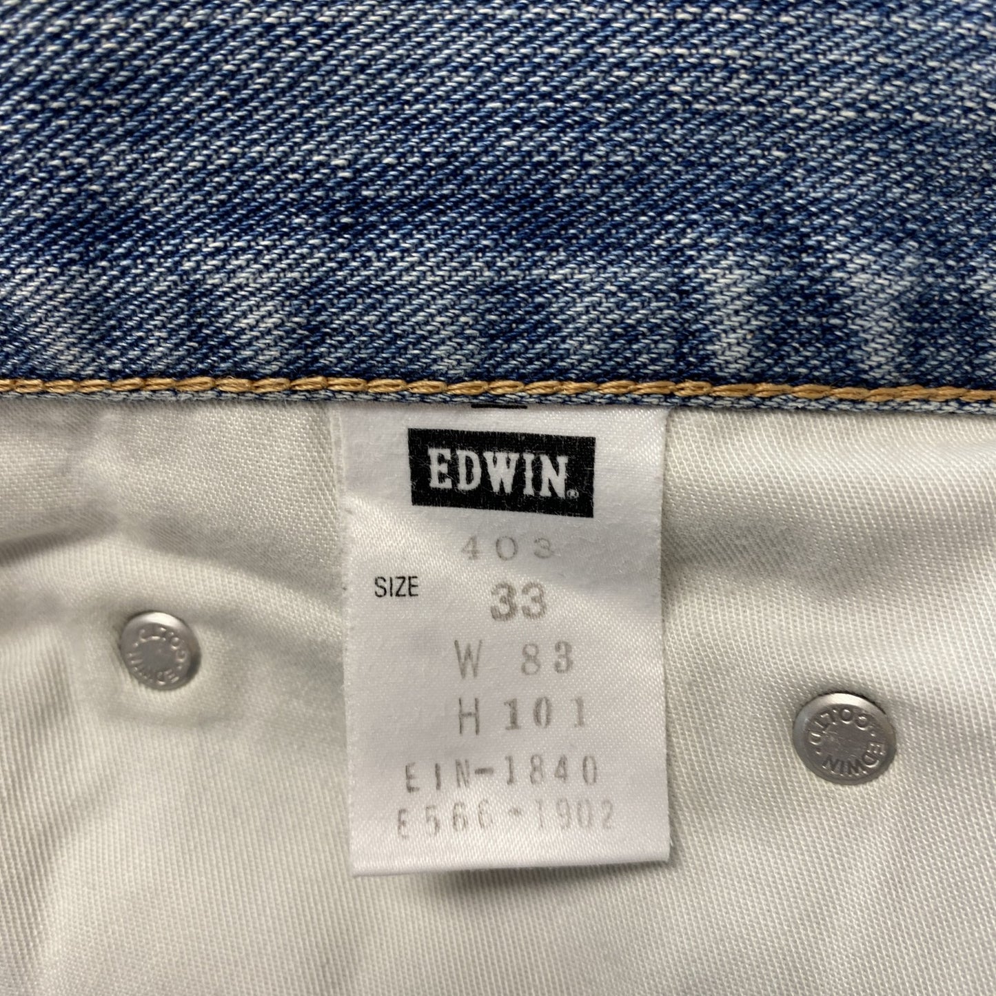 EDWIN　エドウィン　403　デニムパンツ/ジーンズ　ジップフライ　インディゴ　Ｗ33サイズ