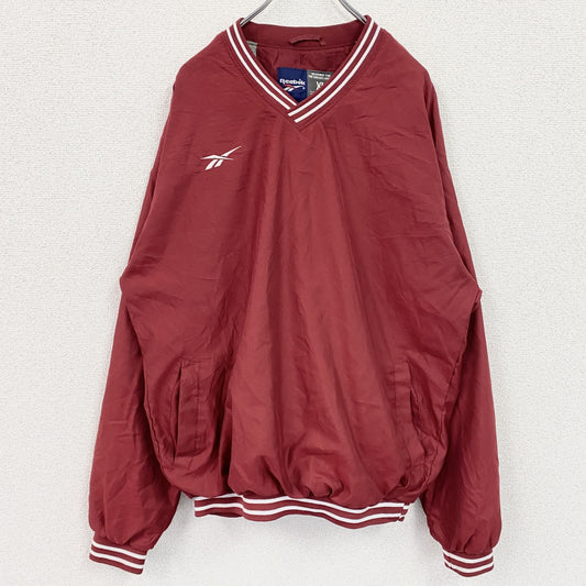 90s　Reebok　リーボック　プルオーバージャケット　ヴィンテージ　赤　レッド　XLサイズ
