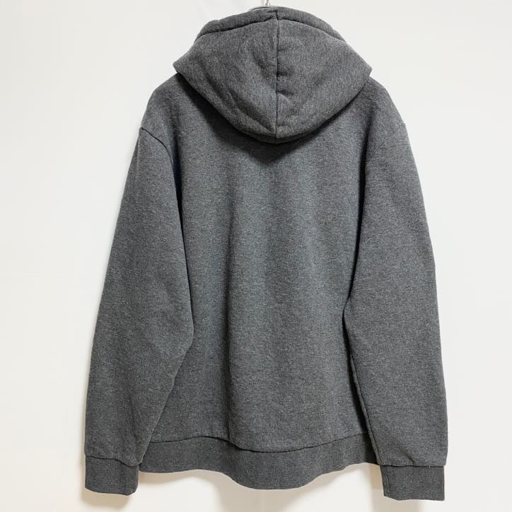 古着 used　Reebok　リーボック　長袖ロゴプリントパーカー　スウェットプルオーバー　グレー　秋冬服　Mサイズ