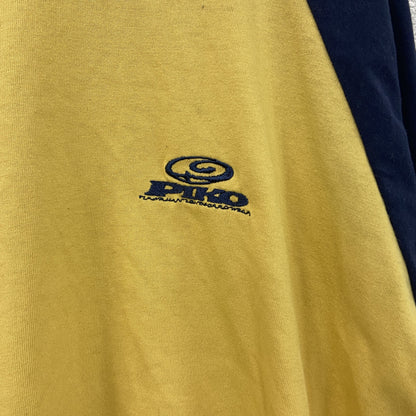 PIKO　ピコ　七分袖Tシャツ　ラグランスリーブ　ボアロゴ　デカロゴ　黄色　イエロー　Sサイズ