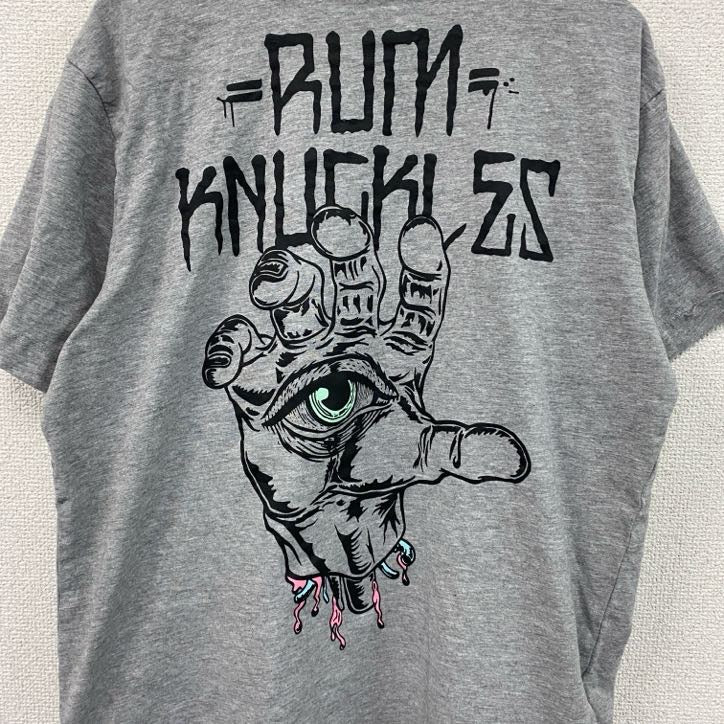 RUM KNUKLES　半袖Tシャツ　灰色　グレー　Mサイズ
