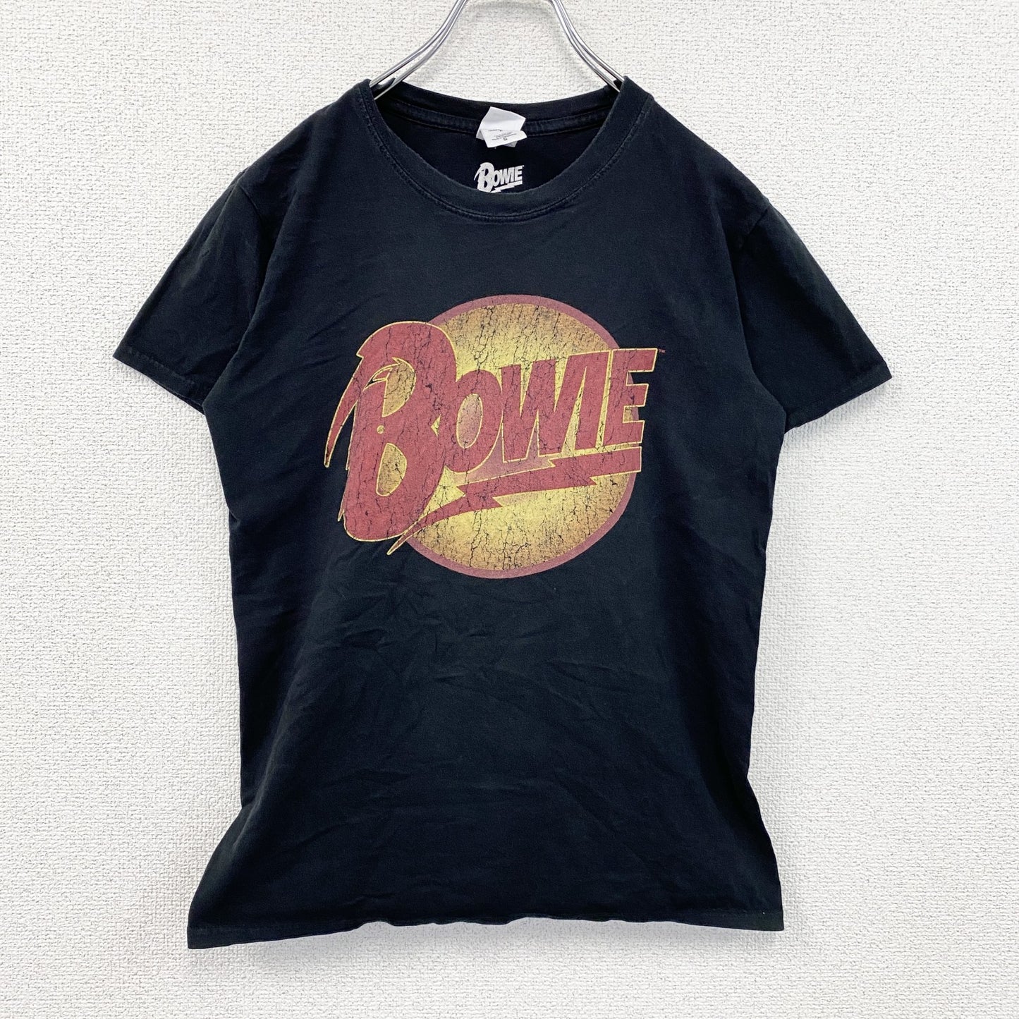 GILDAN　ギルダン　Bowie　半袖プリントTシャツ　黒　ブラック　Sサイズ