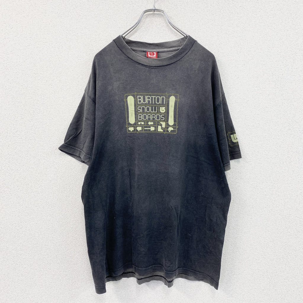 Burton　バートン　半袖プリントTシャツ　フェード　黒　ブラック