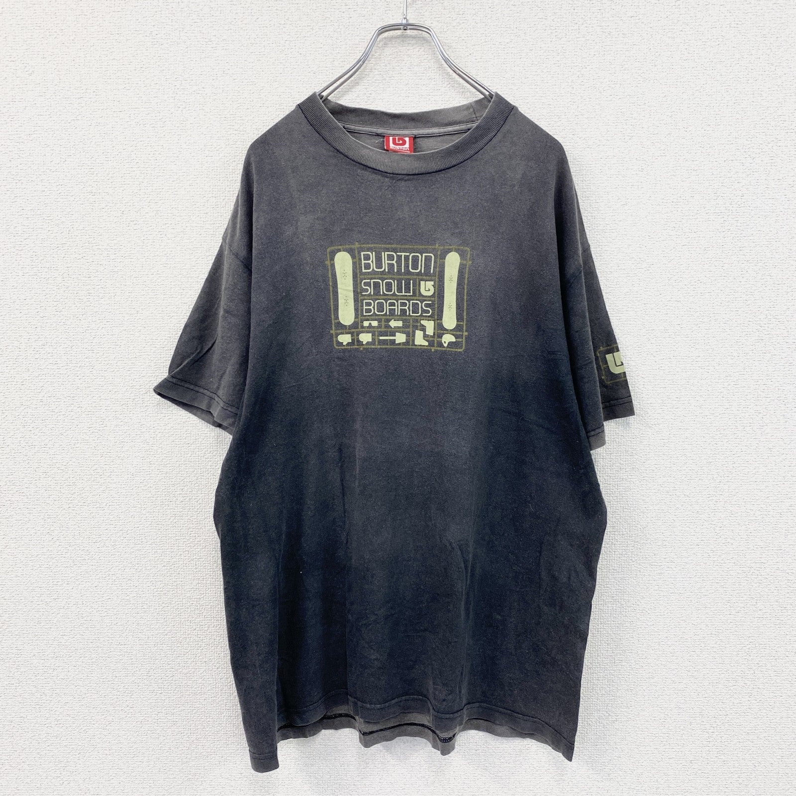 Burton　バートン　半袖プリントTシャツ　フェード　黒　ブラック