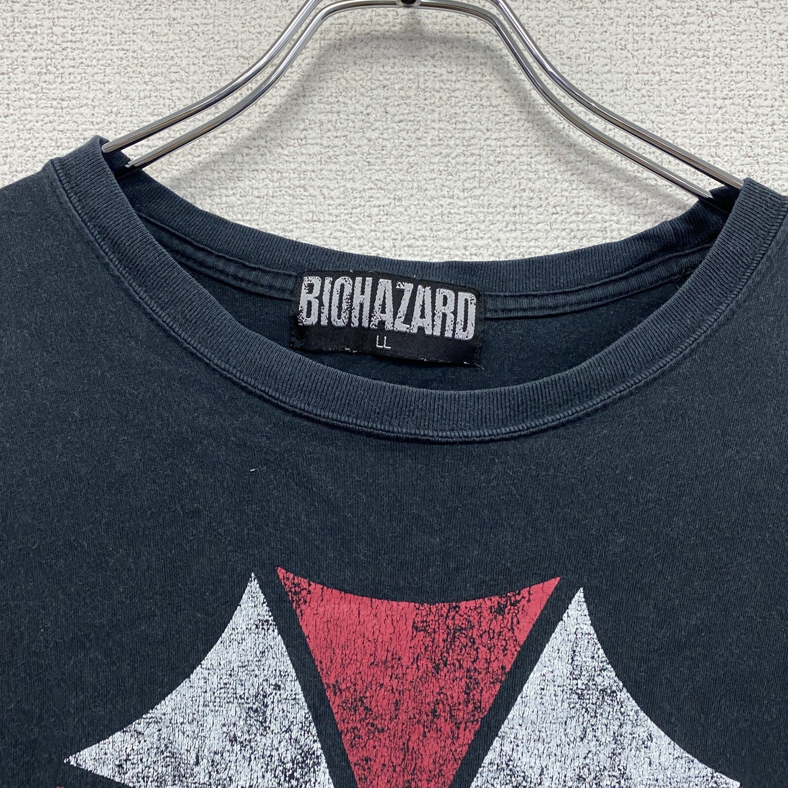 BIOHAZARD　バイオハザード　アンブレラ社　半袖プリントTシャツ　ムービーT　黒　ブラック　LLサイズ　