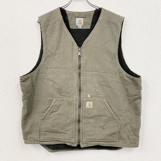 Carhartt　カーハート　ダックベスト　裏ボア　ボアライナー　ベージュ　XLサイズ