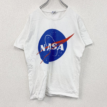 NASA　ナサ　半袖プリントTシャツ　白　ブラック　Mサイズ