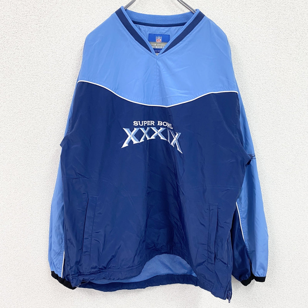 90s～　Reebok　リーボック　NFL　プルオーバージャケット　ヴィンテージ　紺　ネイビー　XLサイズ