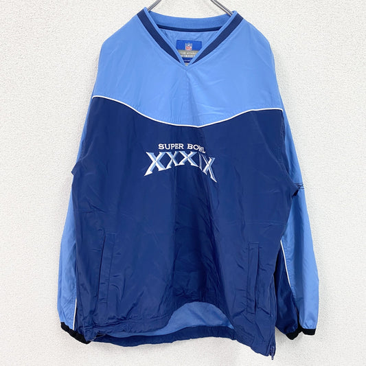 90s～　Reebok　リーボック　NFL　プルオーバージャケット　ヴィンテージ　紺　ネイビー　XLサイズ