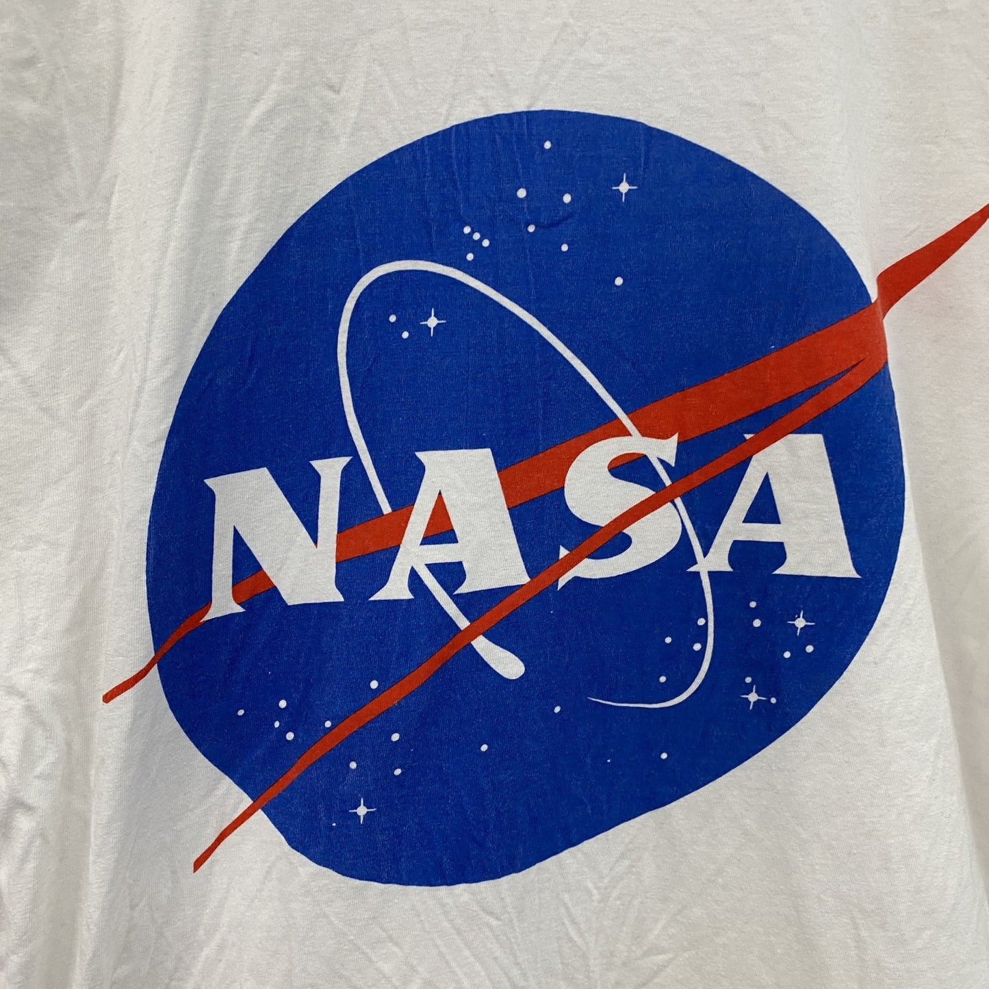 NASA　ナサ　半袖プリントTシャツ　白　ブラック　Mサイズ