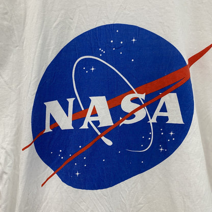 NASA　ナサ　半袖プリントTシャツ　白　ブラック　Mサイズ