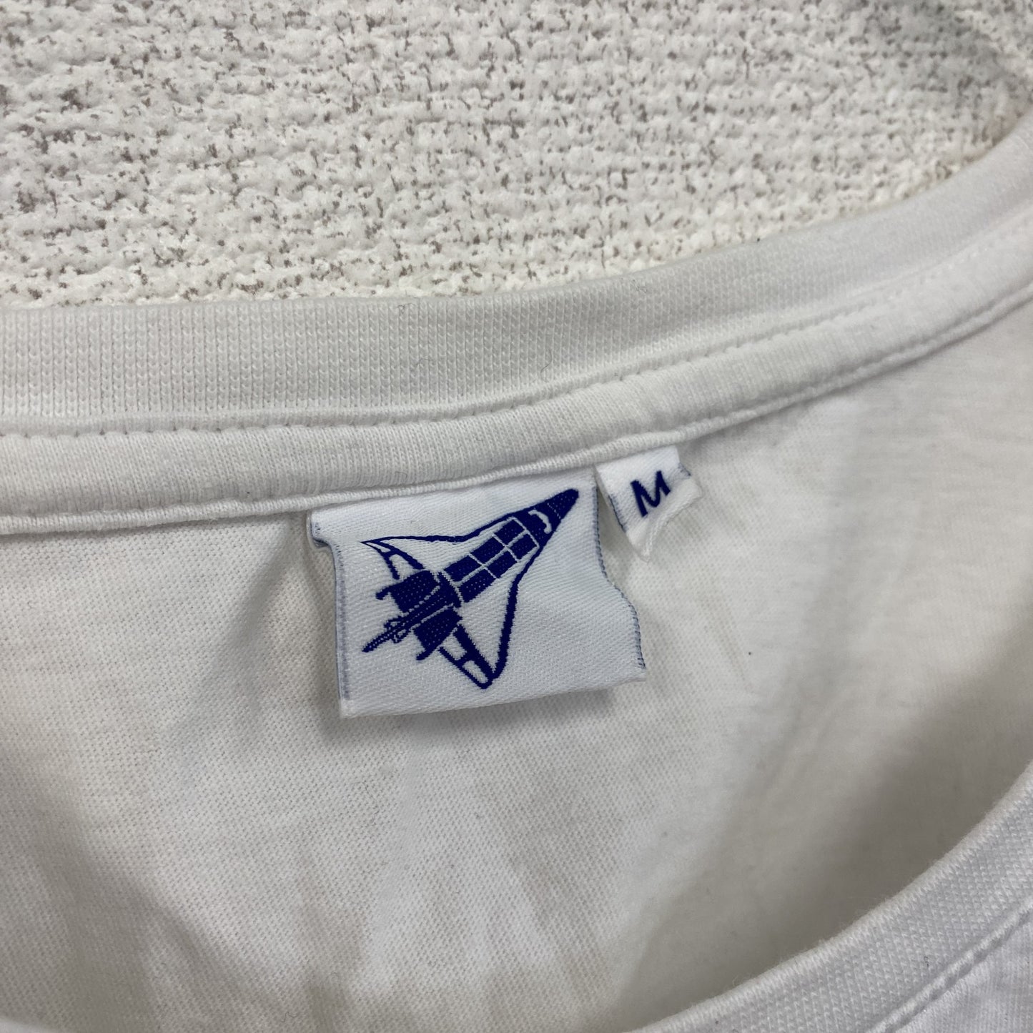 NASA　ナサ　半袖プリントTシャツ　白　ブラック　Mサイズ