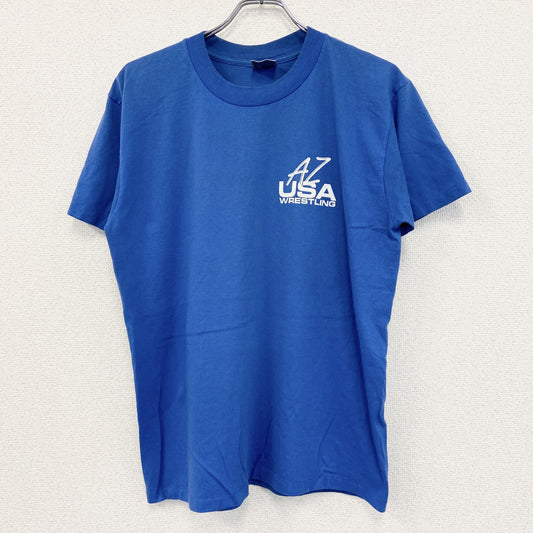 90s　ONEITA　オニータ　半袖プリントTシャツ　ヴィンテージ　シングルステッチ　青　ブルー　XLサイズ