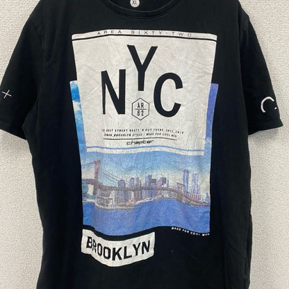 chapter　半袖プリントフォトTシャツ　NEW YORK　BROOKLYN　黒　ブラック　XLサイズ