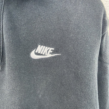NIKE　ナイキ　半袖ポロシャツ　スウッシュ　ロゴ刺繡　黒　ブラック　Lサイズ