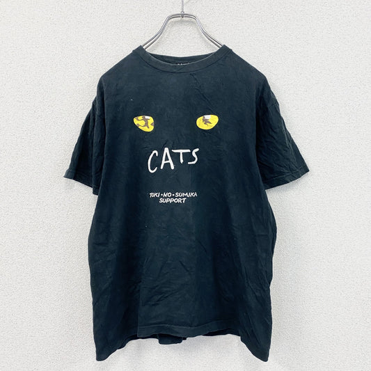 劇団四季　CATS　キャッツ　半袖プリントTシャツ　黒　ブラック　Mサイズ